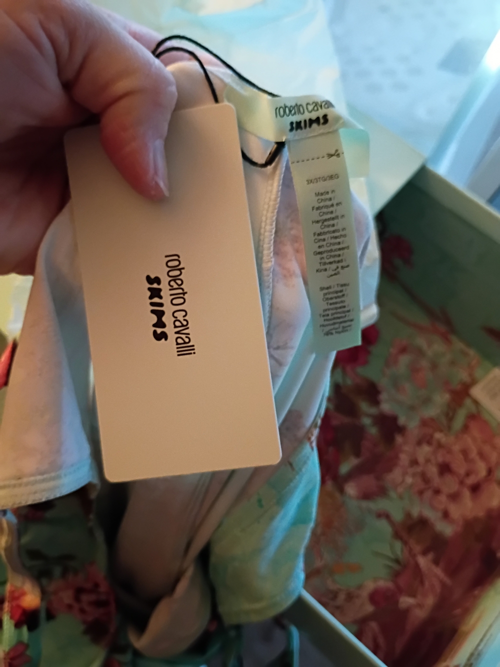 Skims Collab With Roberto Cavalli, NWT & Box, Wrap Jumosuit - Picture 6 of 14